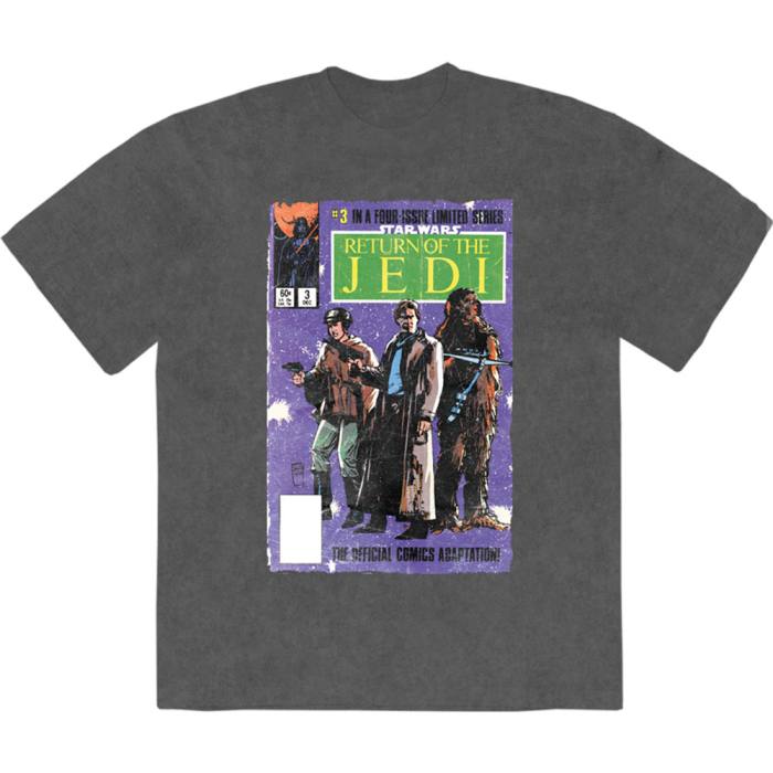 Star Wars Unisex Stone Wash T-Shirt: Return Of The Jedi Comic (ogljeno siva) 223695