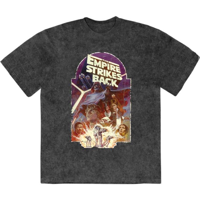 Star Wars Unisex Stone Wash T-Shirt: The Empire Strikes Back Explosion (črna) 223731