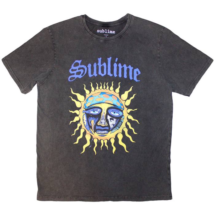 Sublime Unisex Stone Wash T-Shirt: Sun Logo (ogljeno siva) 223767