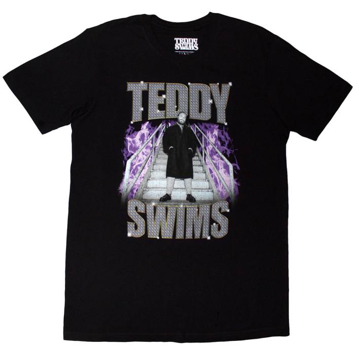 Teddy Swims Unisex T-Shirt: Retro Bootleg (Črna) 223807