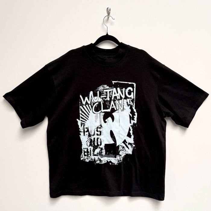 Wu-Tang Clan Unisex Oversized Boxy T-Shirt: Graffiti (Črna) 224113