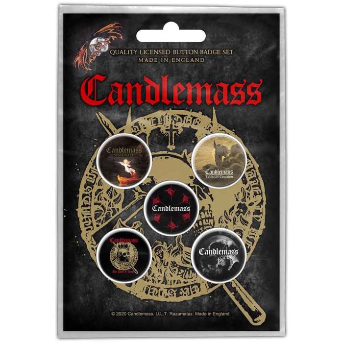 Candlemass set značk Button Badge Pack: The Door to Doom 225685