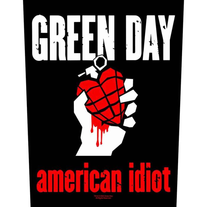 Green Day American Idiot hrbtni našitek 228951