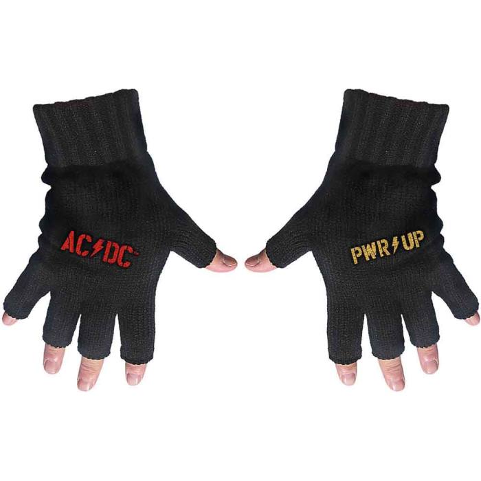 AC/DC Unisex Fingerless Gloves: PWR-UP Logo 231426