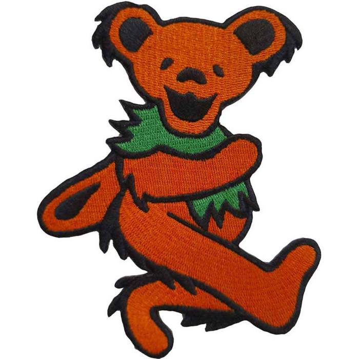 Grateful Dead Standard Patch: Oranžni Plešoči Medved 233505