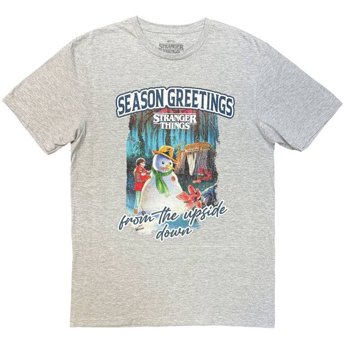Stranger Things T-Shirt Greetings Grey 248430