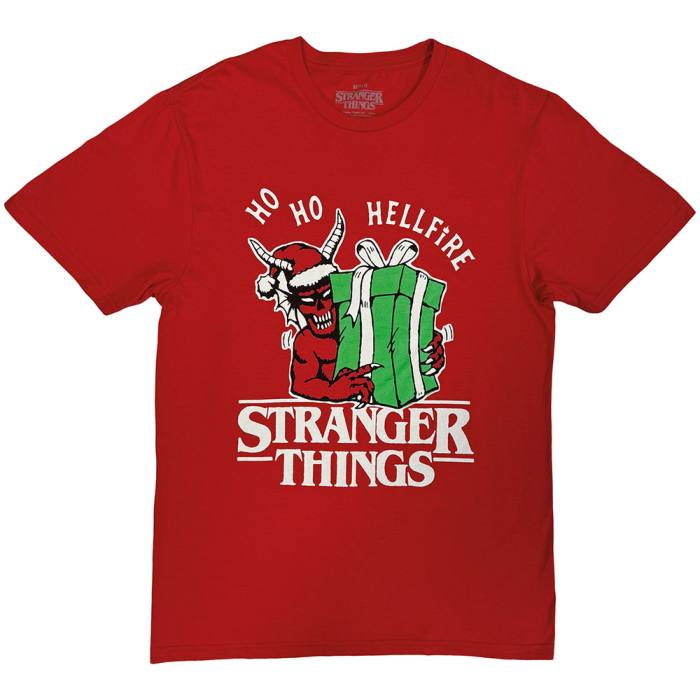 Stranger Things Unisex T-Shirt: Ho Ho Hellfire (rdeča) 248466