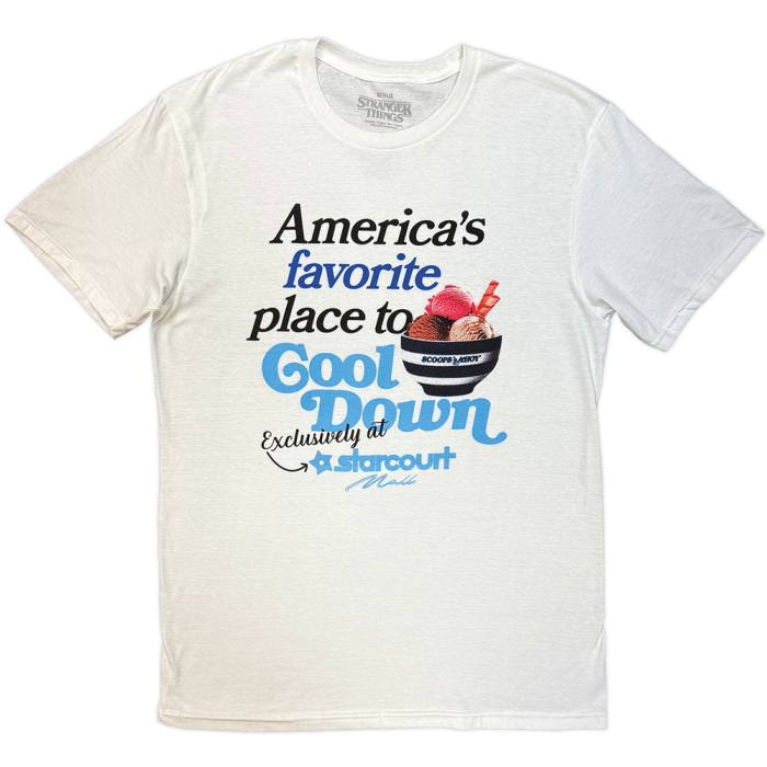 Stranger Things Unisex T-Shirt: Ahoy Cool Down (bela) 248520