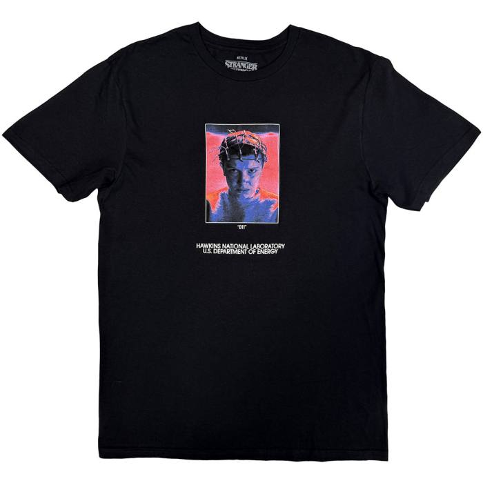 Stranger Things Unisex T-Shirt: Hawkins National Laboratory (Črna) 248616