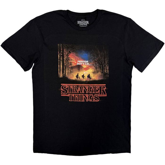 Stranger Things Unisex T-Shirt: Friends Don't Lie (Črna) 248628