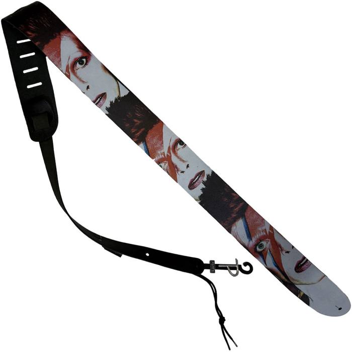 David Bowie Guitar Strap (Leather): Aladdin Sane 249509