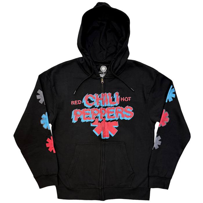 Red Hot Chili Peppers Unisex Zipped Hoodie: Shock Logo 249519