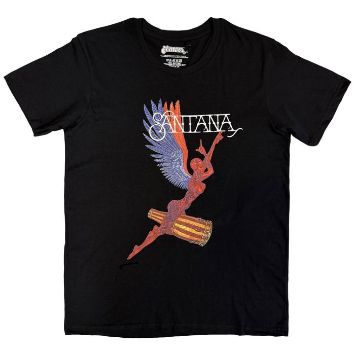 Santana Unisex T-Shirt: Abraxas Angel (črna) 249634