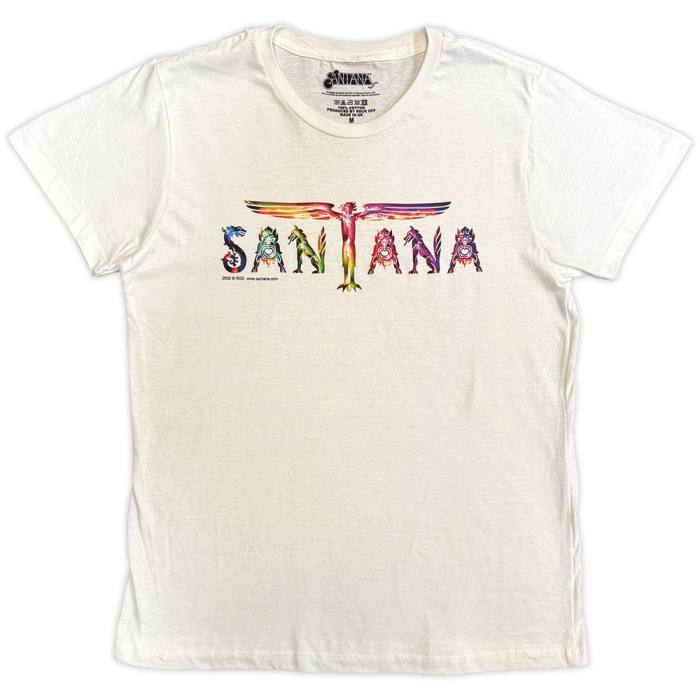 Santana Unisex T-Shirt: Angel Wings Logo (bela) 249640