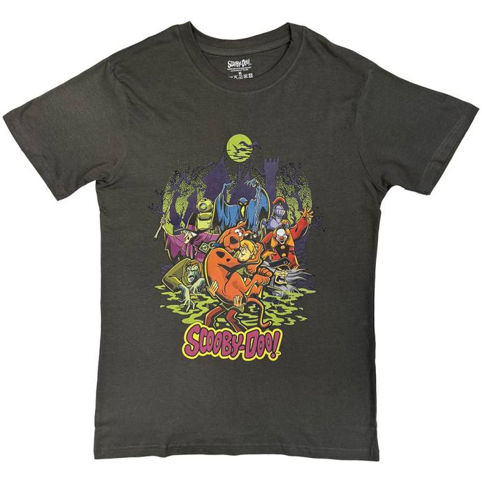 Scooby Doo Unisex T-Shirt: Zombiji (Sivo-črna) 249691