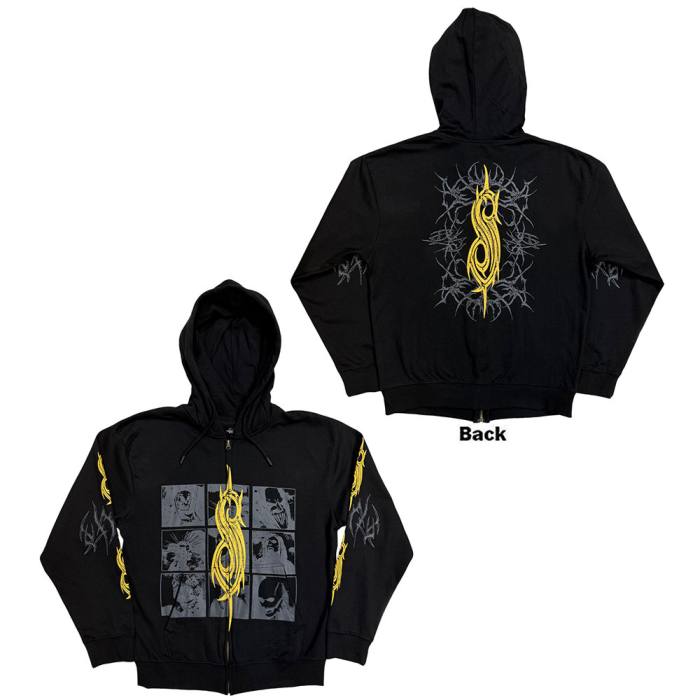 Slipknot Unisex Zipped Hoodie: The End, So Far Tribal-S Band (Zadnji tisk) (Črna) 249732