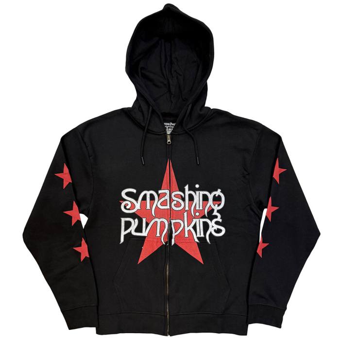The Smashing Pumpkins Unisex Zipped Hoodie: Star Logo (črna) 249758