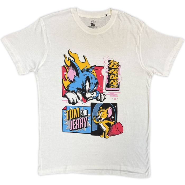 Tom & Jerry Unisex T-Shirt: Pop Art (Bela) 249810
