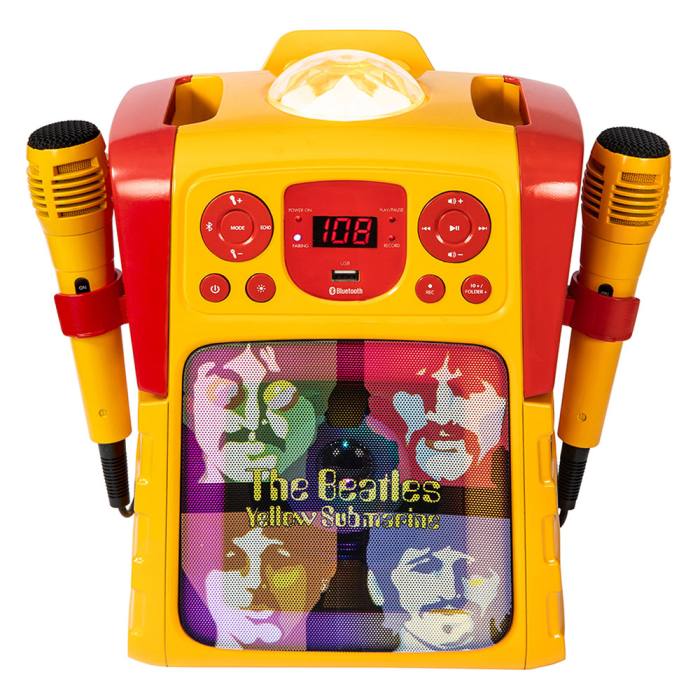 The Beatles karaoke zvočnik z lučmi in 2 mikrofona Yellow Submarine Faces 249917